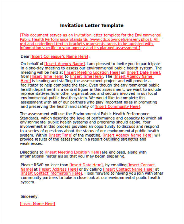 sample formal invitation letter