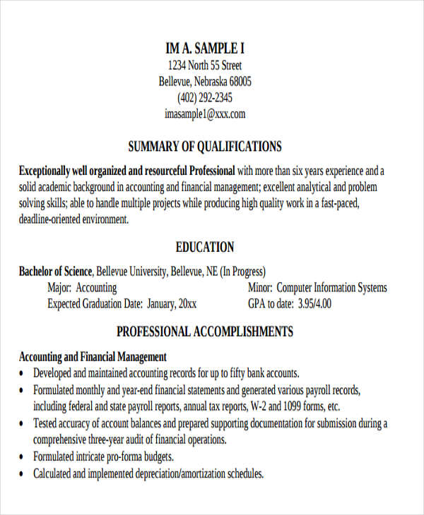 baylor business resume template