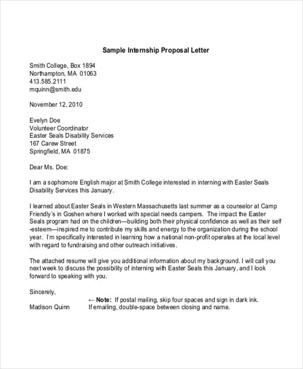 sample formal proposal letter