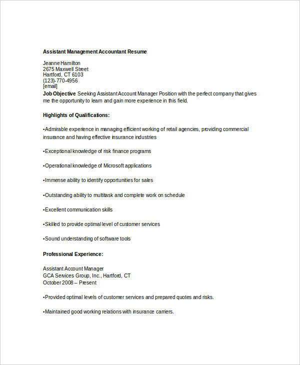 printable accountant resume templates