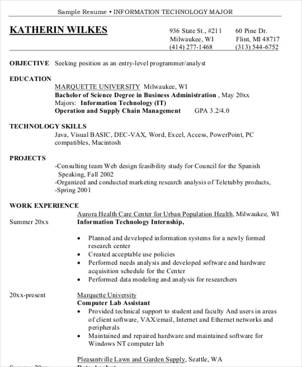 entry level it business analyst resume3