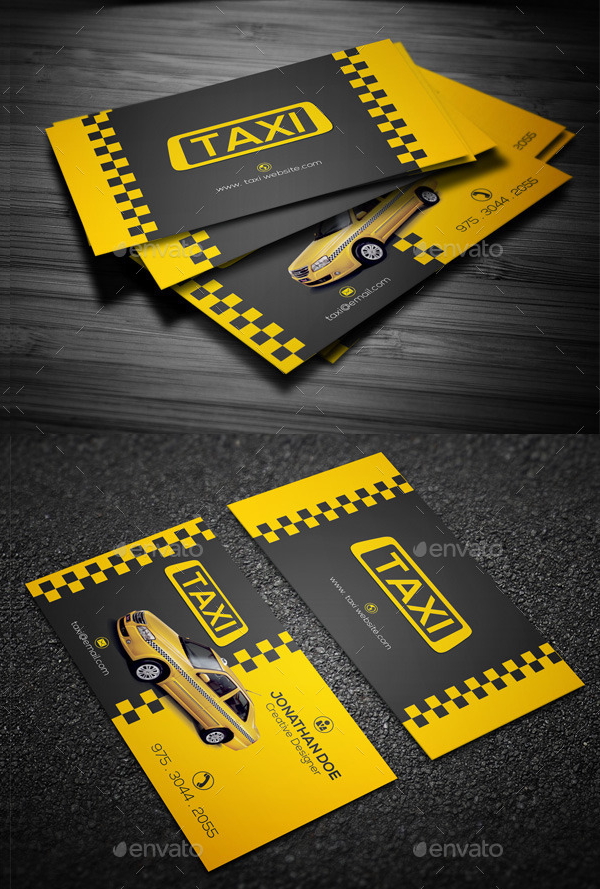 taxi company business card