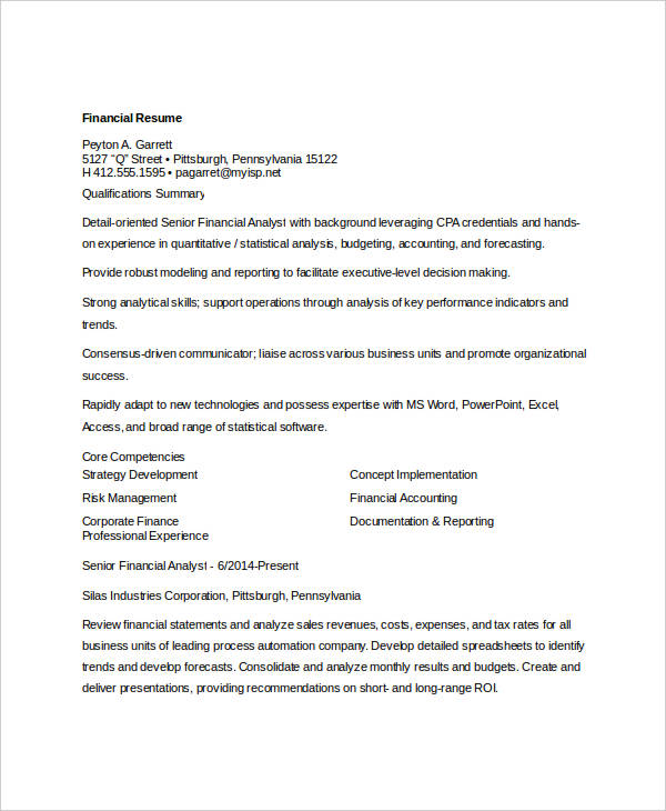 48  Executive Resume Templates PDF DOC
