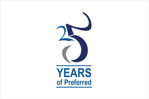 company 25th anniversary logo