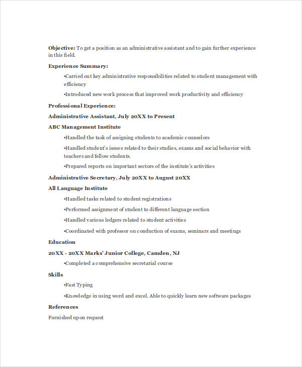 education administrative assistant resume3