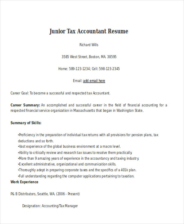 30+ Accountant Resume Templates Download | Free & Premium Templates