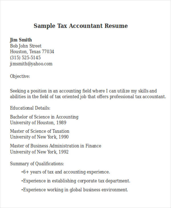 30+ Accountant Resume Templates Download