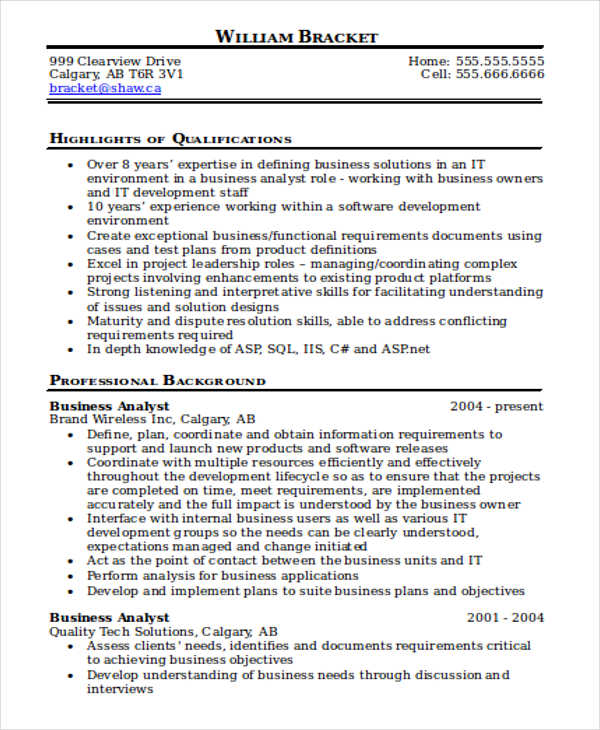 35+ IT Resume Templates in Word