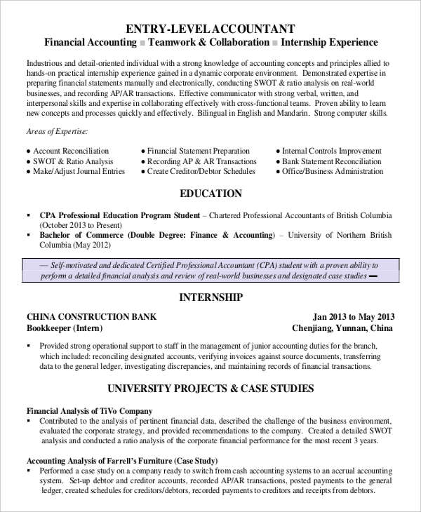 28 Finance Resume Templates PDF DOC