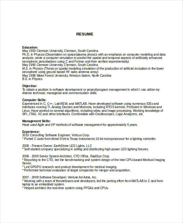 manager resume sample template