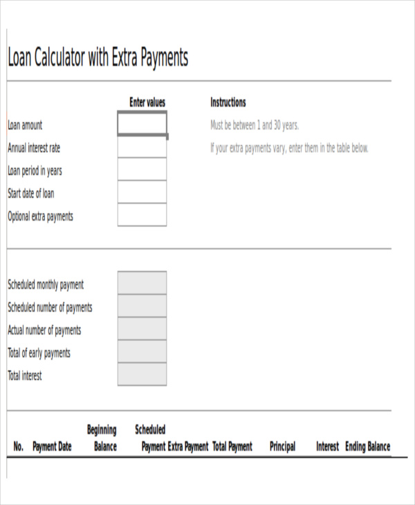 8+ Car Loan Amortization Schedules Google Docs, Apple Pages, Ms Word