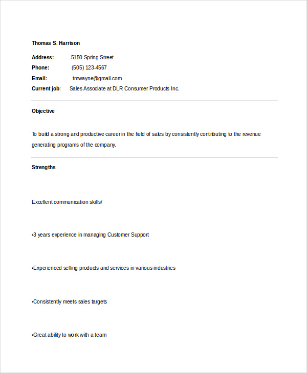 15+ Best Sales Resume Templates - PDF, DOC