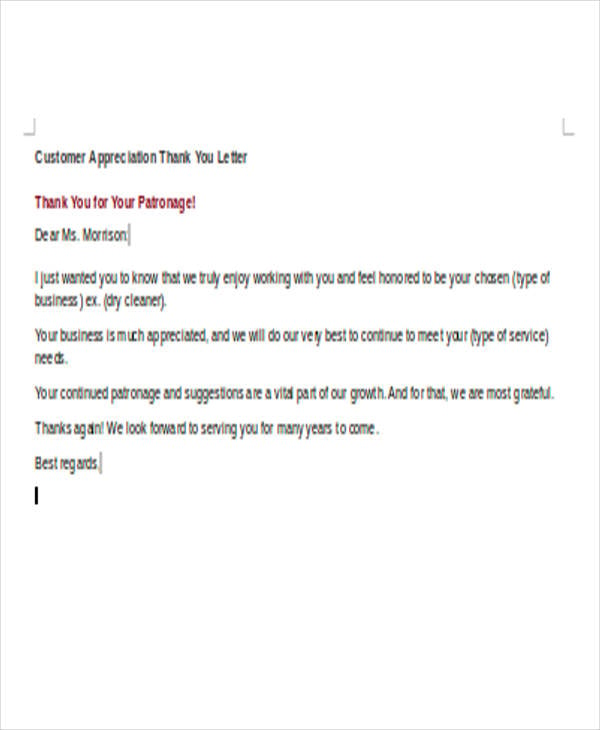 Sample Thank-You Letters - 60+ Free Word, PDF Documents ...