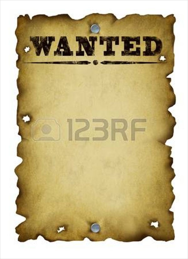 old wanted western poster