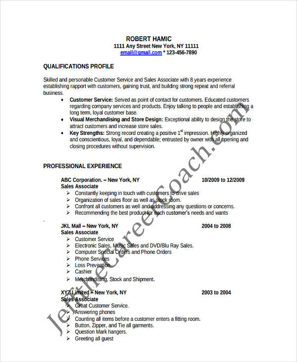 20+ Sales Resume Samples - PDF, DOC