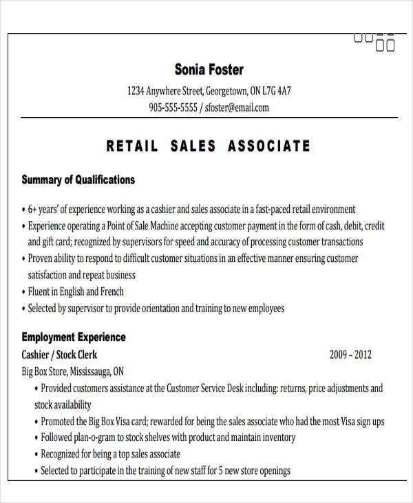 18+ Sales Resume Templates in PDF