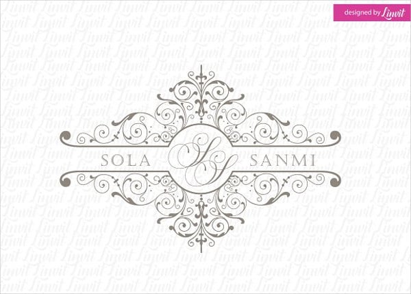 luxury personalized wedding logo