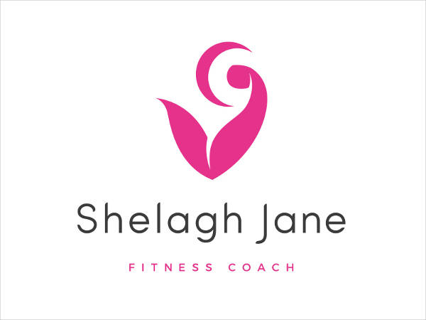 elegant fitness coach logo