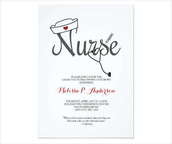 nursing pinning ceremony invitation