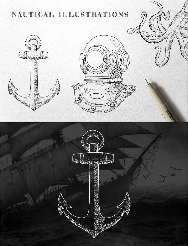 vintage nautical illustrations