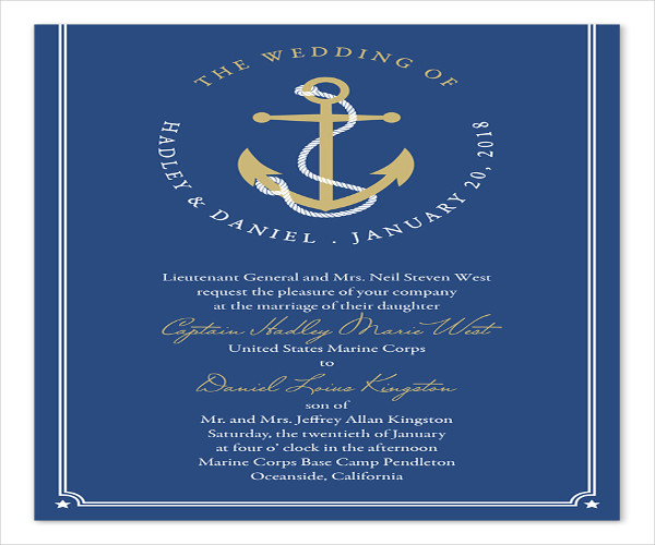 military event ceremony invitation