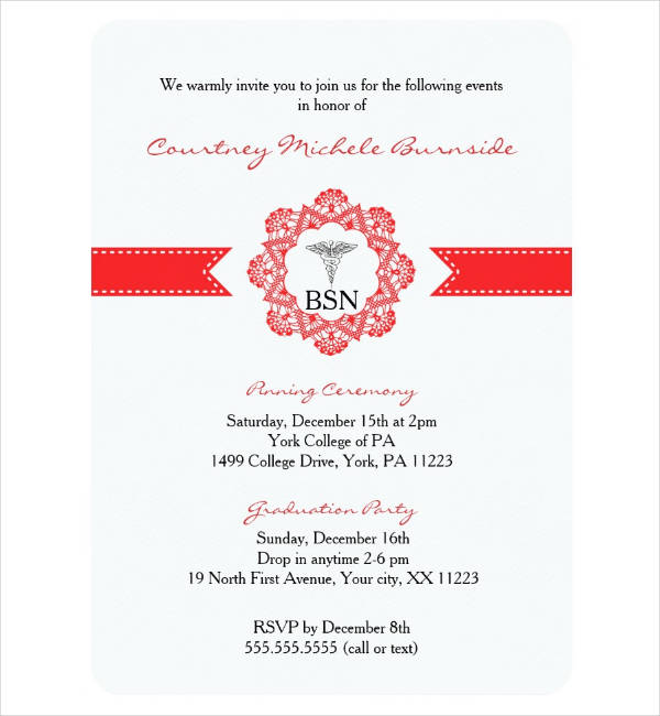 capping and pinning ceremony invitation