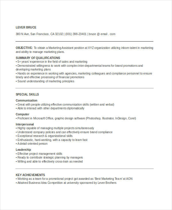 22+ Marketing Resume Templates in Word