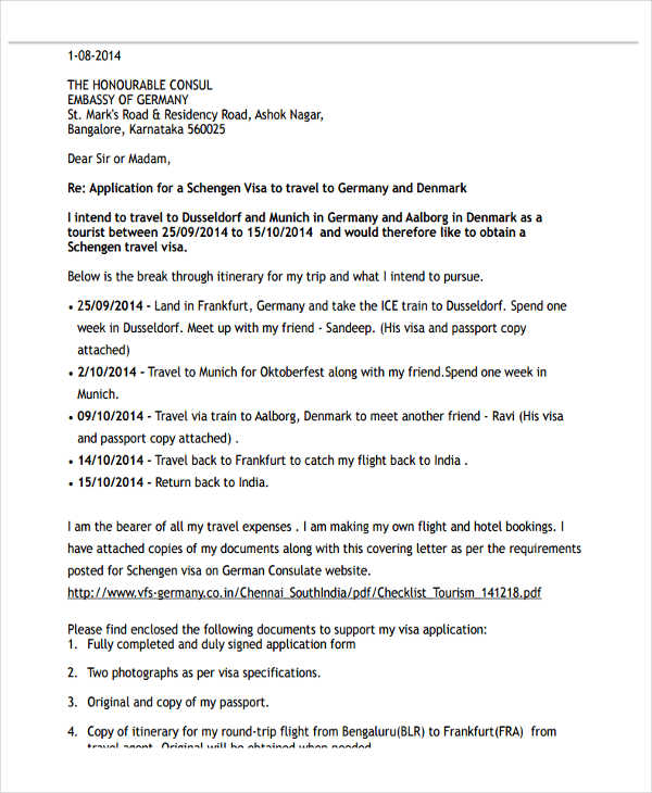job cover letter germany