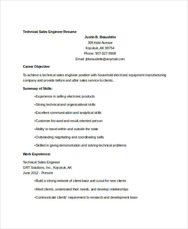 23+ Sales Resume Templates - PDF, DOC