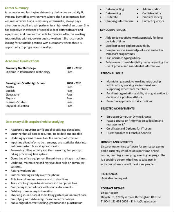 30+ Work Resume Templates in PDF