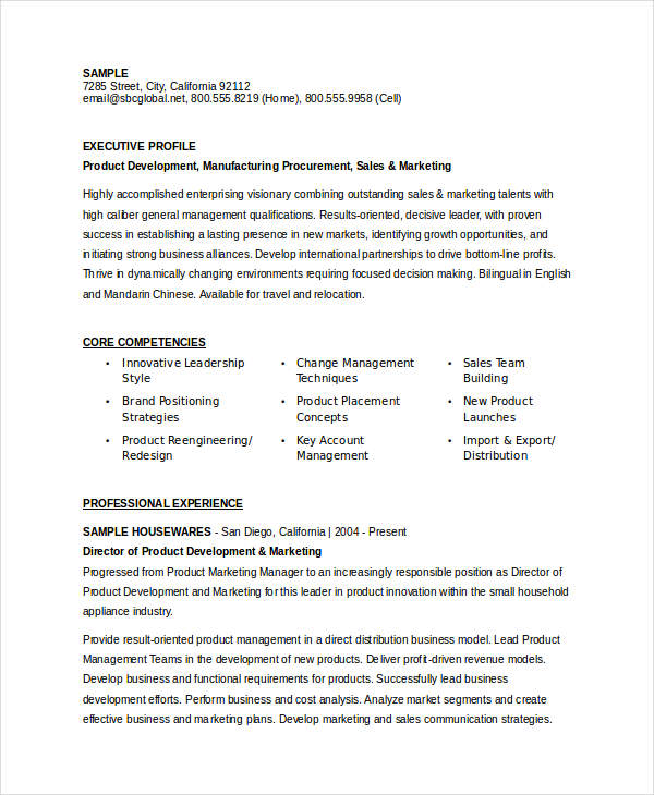 28+ Marketing Resume Templates - PDF, DOC