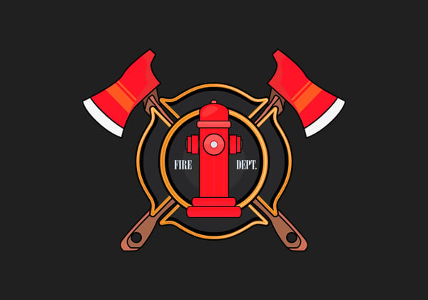fire service logo vector