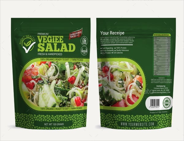 salad packaging design templates
