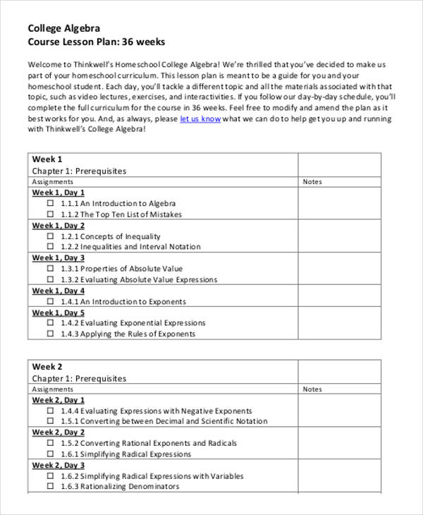 47+ Lesson Plan Samples