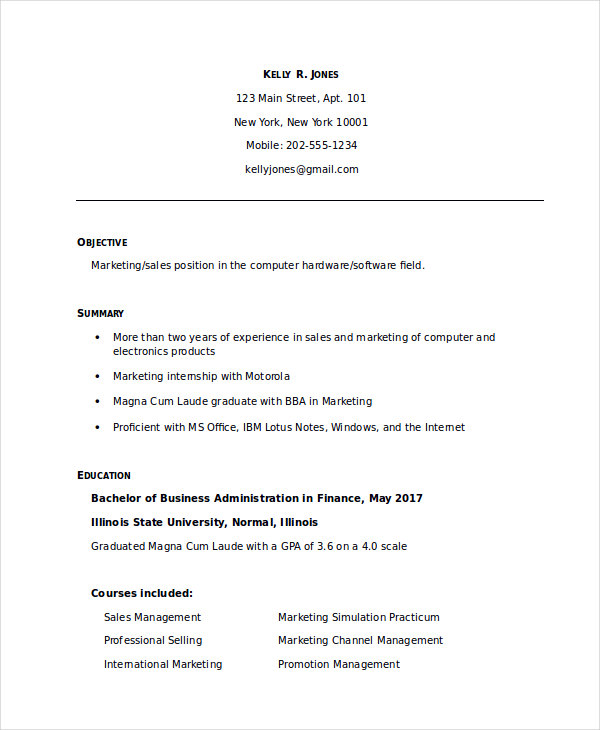 45+ Marketing Resume Templates - PDF, DOC