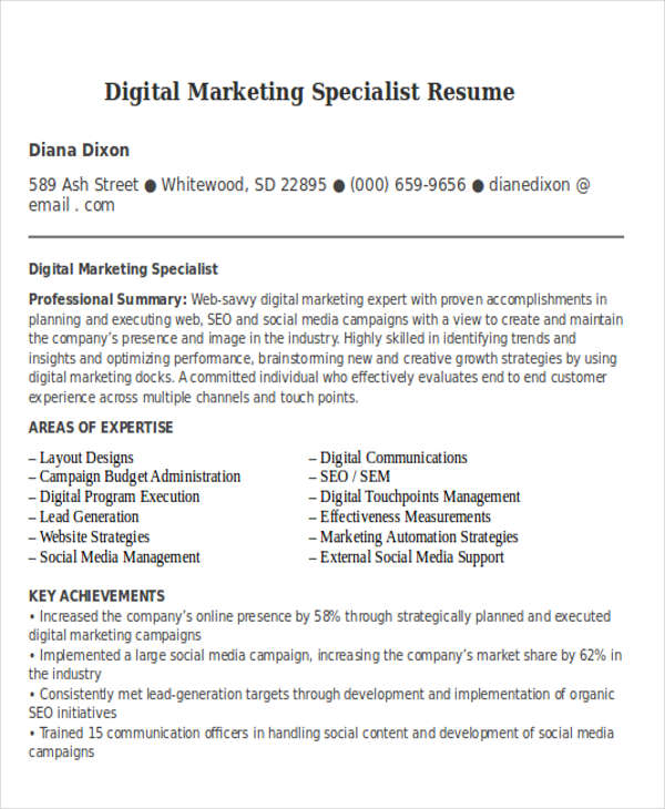 30  simple marketing resume templates