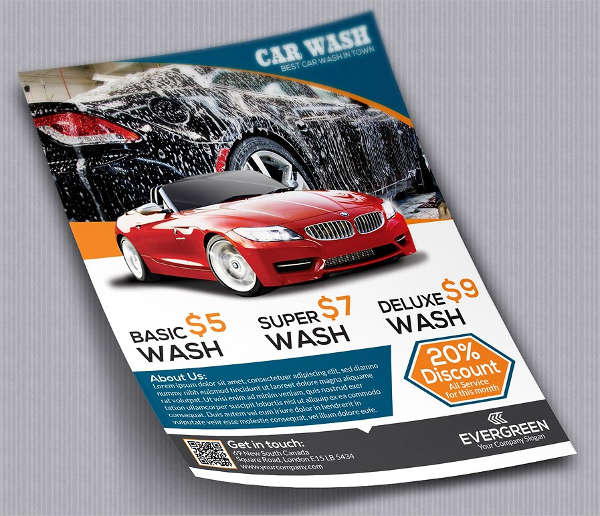 car wash advertising poster