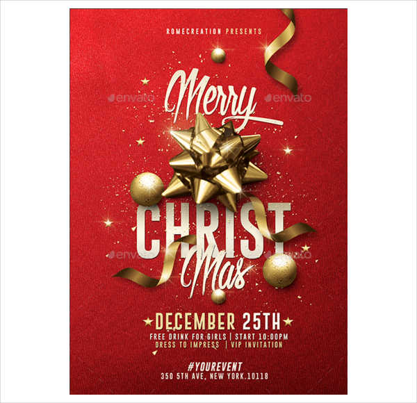 christmas holiday advertising poster