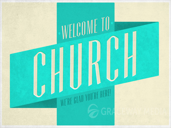 church welcome banner