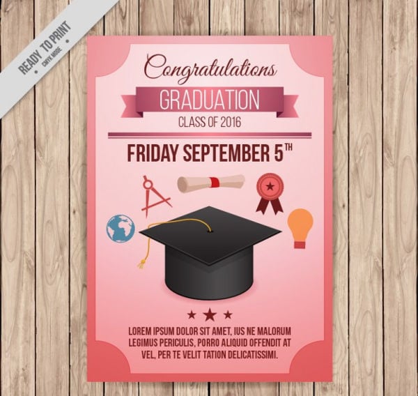 college graduation event poster