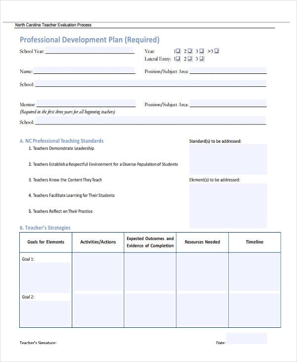 teacher-professional-development-plan-template