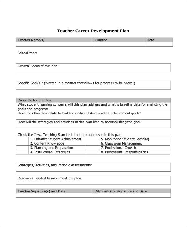 teacher-career-development-plan