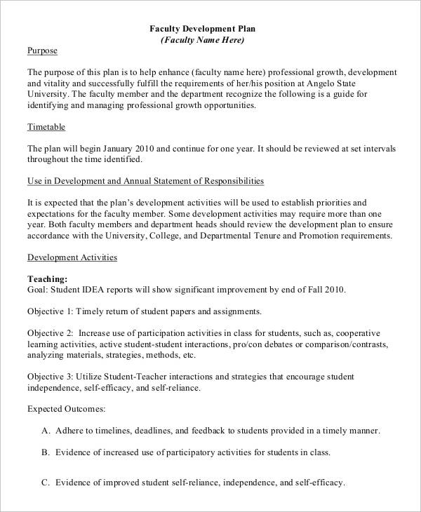 high-school-faculty-development-plan