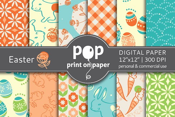 easter digital paper pattern