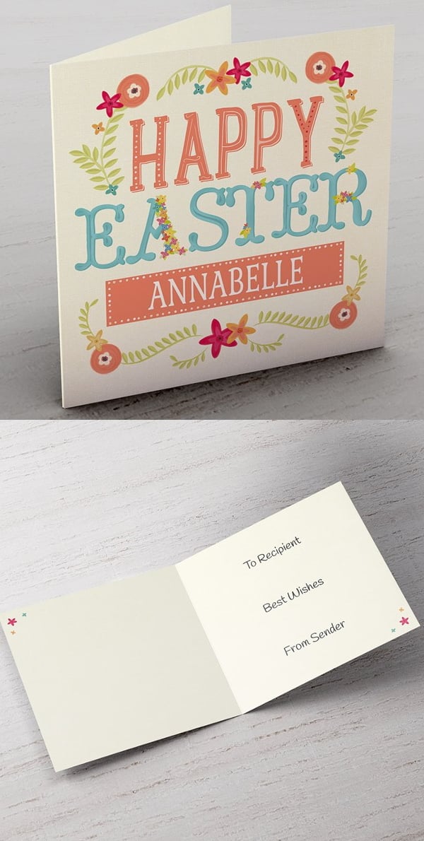 personalize easter card