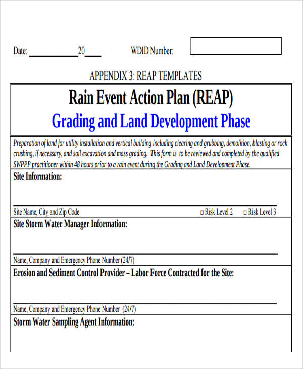 general event action plan