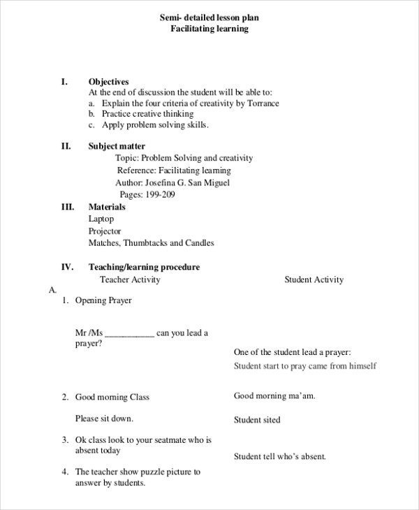 70+ Lesson Plan Templates in PDF