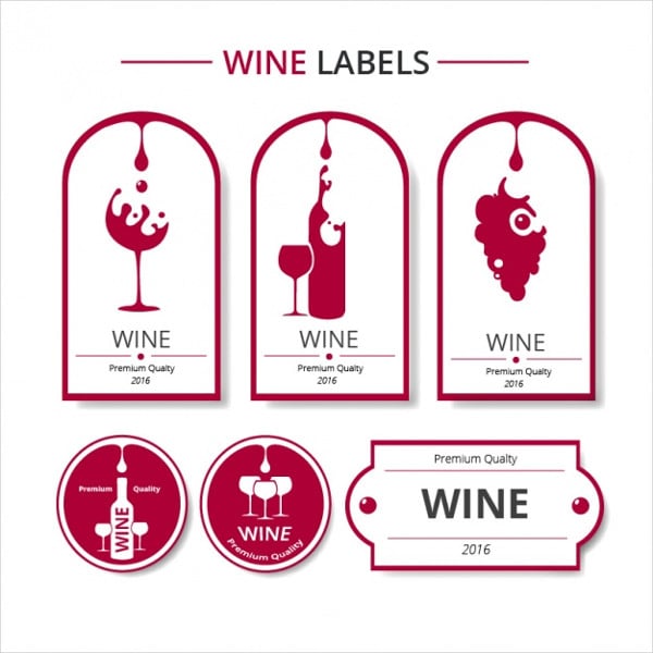 wine bottle label template