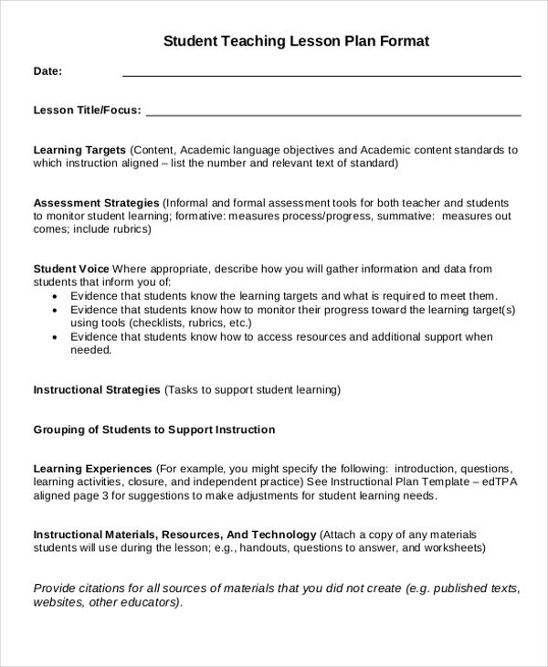 47 Lesson Plan Templates In PDF Free Premium Templates