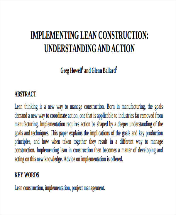 lean construction implementation plan